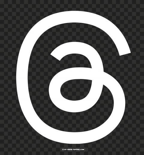 Instagram Threads Logo White Logo Icon HD PNG - Image ID 490074 _ TopPNG